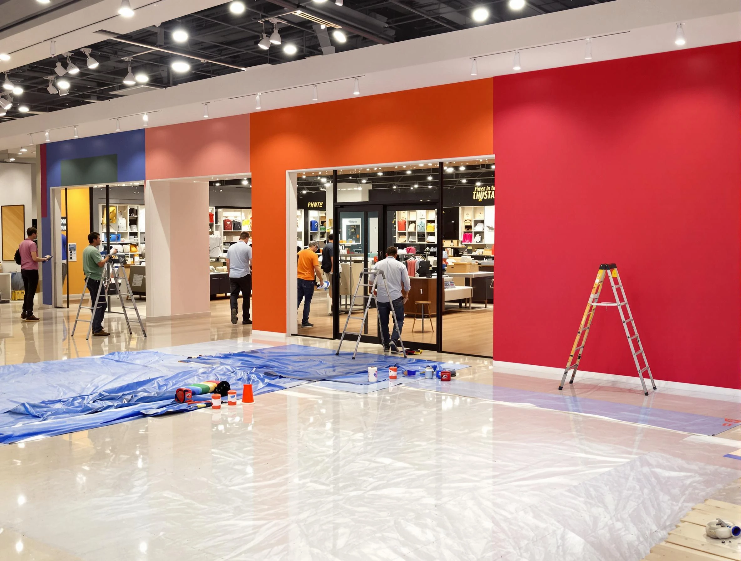 Casa Grande House Painters painting a commercial interior in Casa Grande, AZ