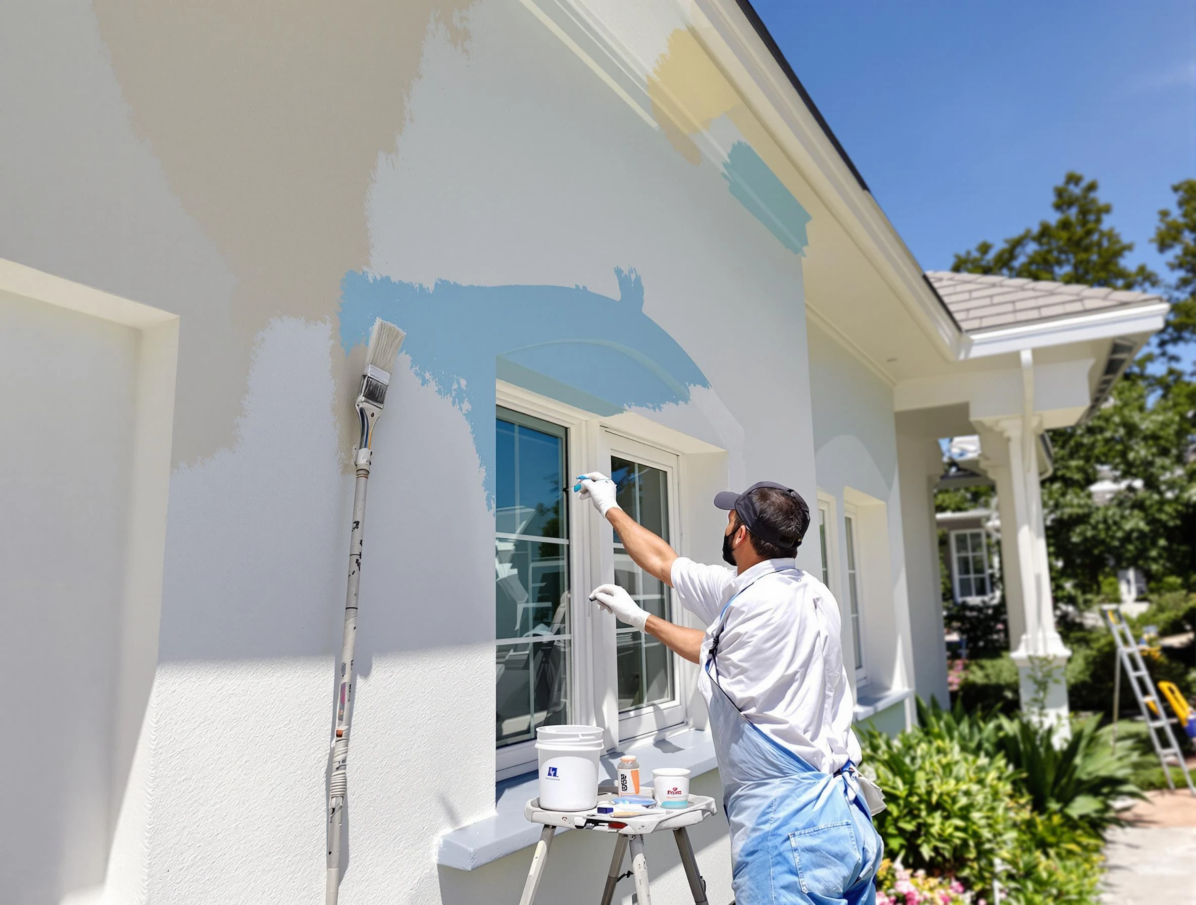 Casa Grande House Painters professional painting the exterior of a house in Casa Grande, AZ
